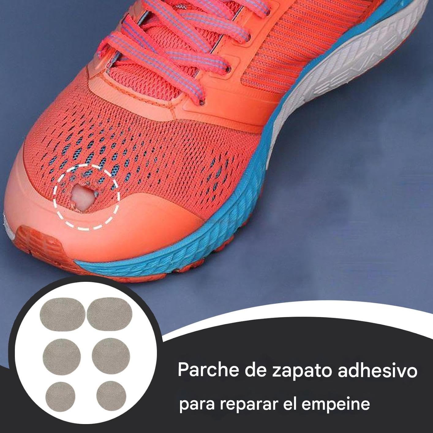 Manolyee Parches para Zapatos Agujeros | Protector De Puntera Para Zapatillas | 6 Piezas Parches Flexibles Para Disfraces Ropa De Bebé Sombrero Chaquetas Botas De Senderismo Mochilas