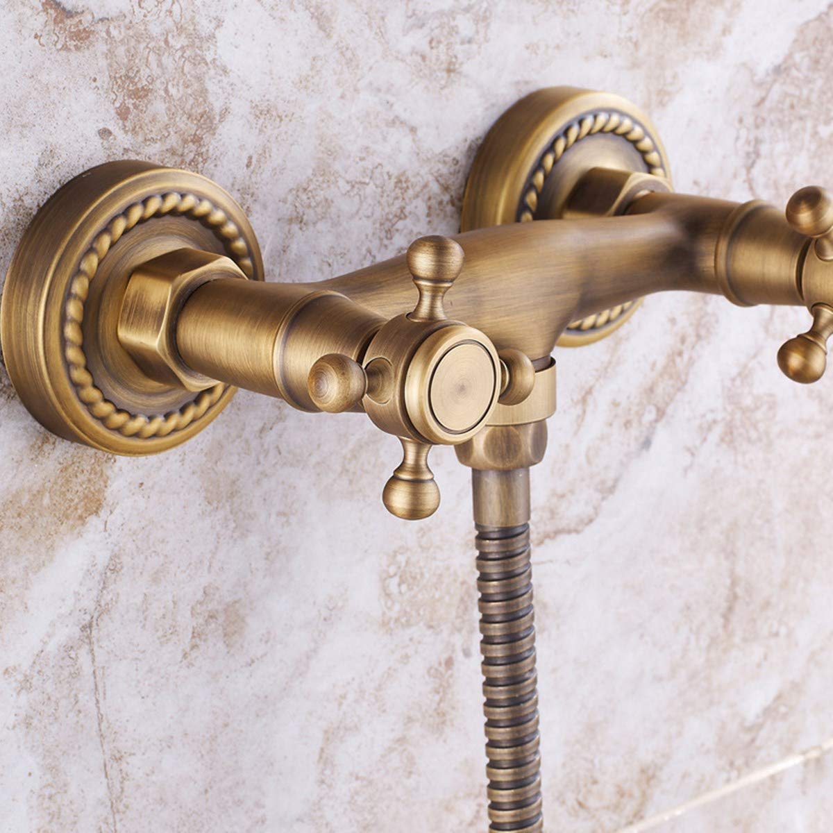 Ottone Parete Miscelatore Rubinetto Bagno Doccia Rubinetto Valvola Interruttore di Controllo Rubinetto Bagno Vintage