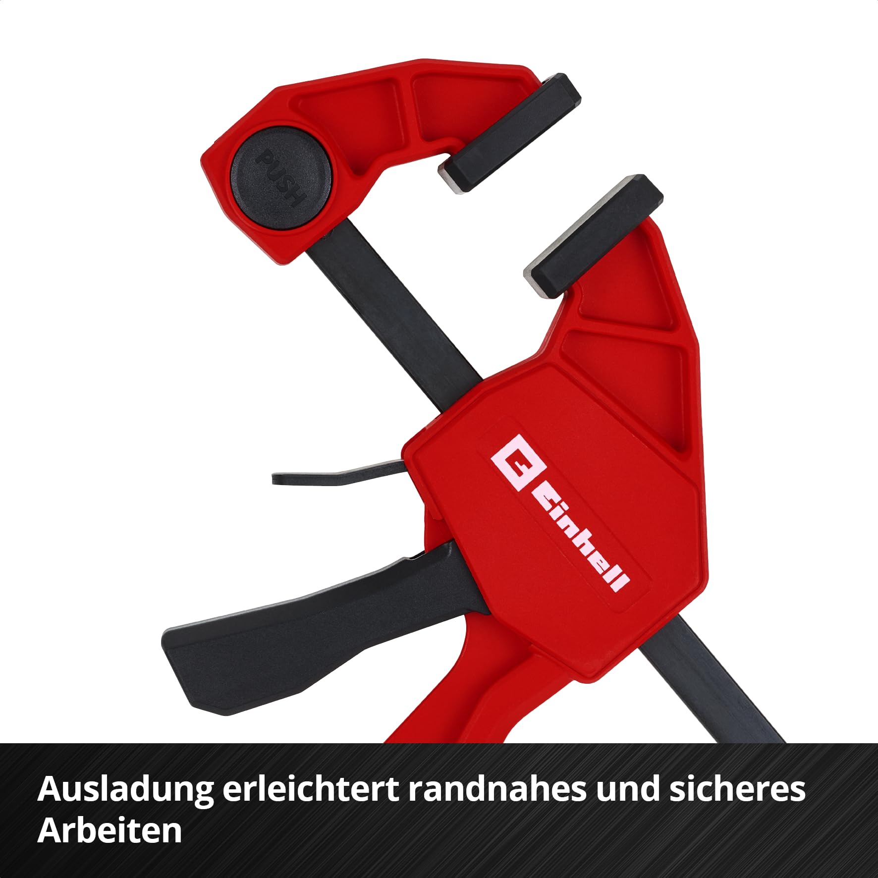 Einhell Einhandzwingen-Set 2 x 100 mm, 2 x 150 mm (Schnelllösegriff, 100/150 mm Spannweite, 20/60 kg Spannkraft, Spreizfunktion, Ausladung, werkzeugfreier Umbau)