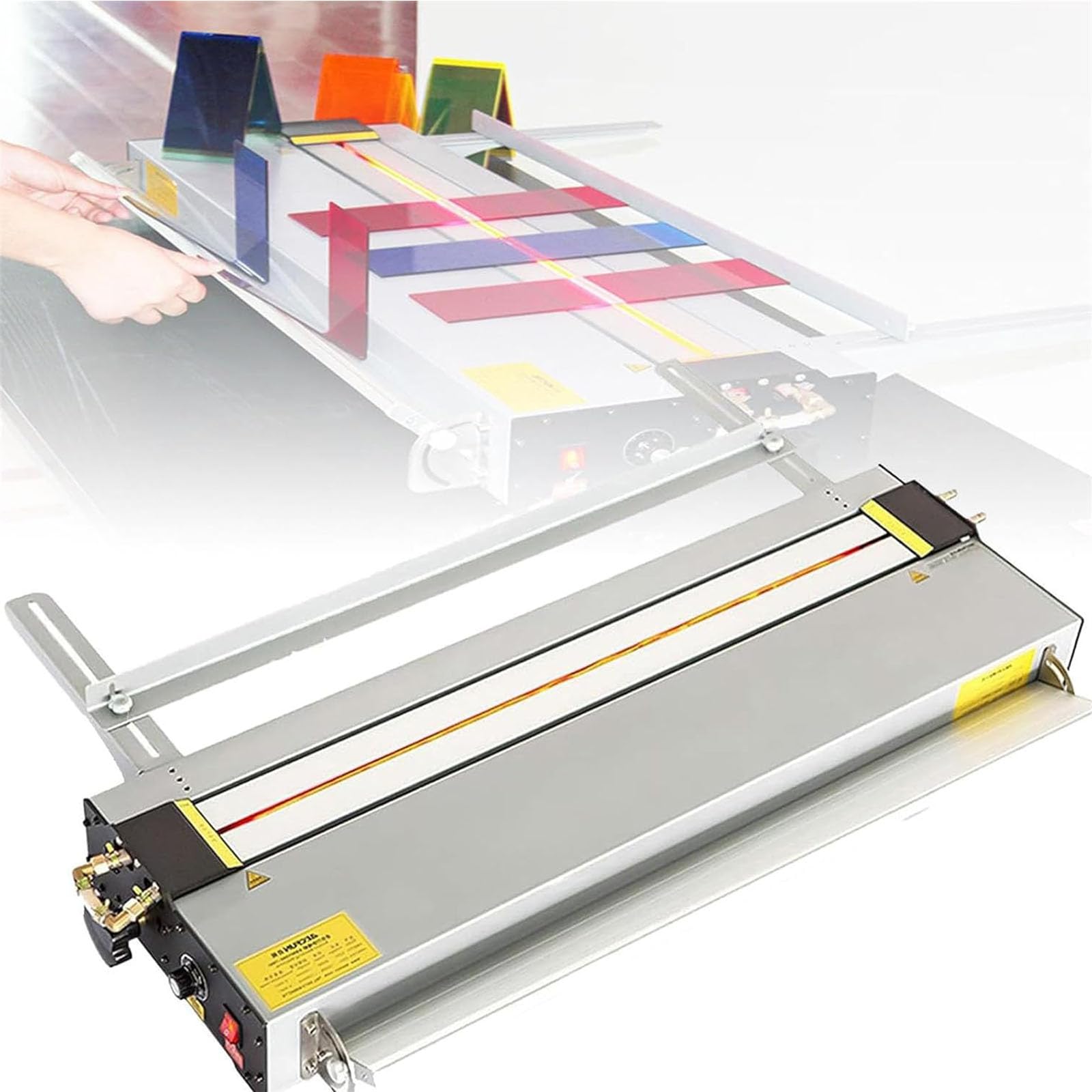 Doblador Plástico del PVC Acrílico,Máquina Dobladora Acrílico con Calefacción,con Marco Metal Y Posicionamiento En ángulo para Hacer Carteles,Placas Emisoras ABM1300