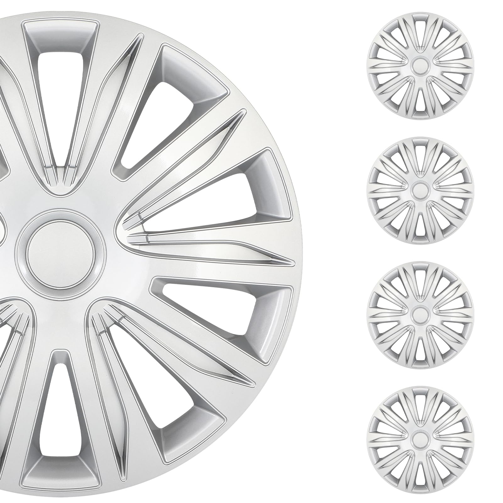 SCITOO Hubcaps Wheel Cover 17" 4 PCS Silver