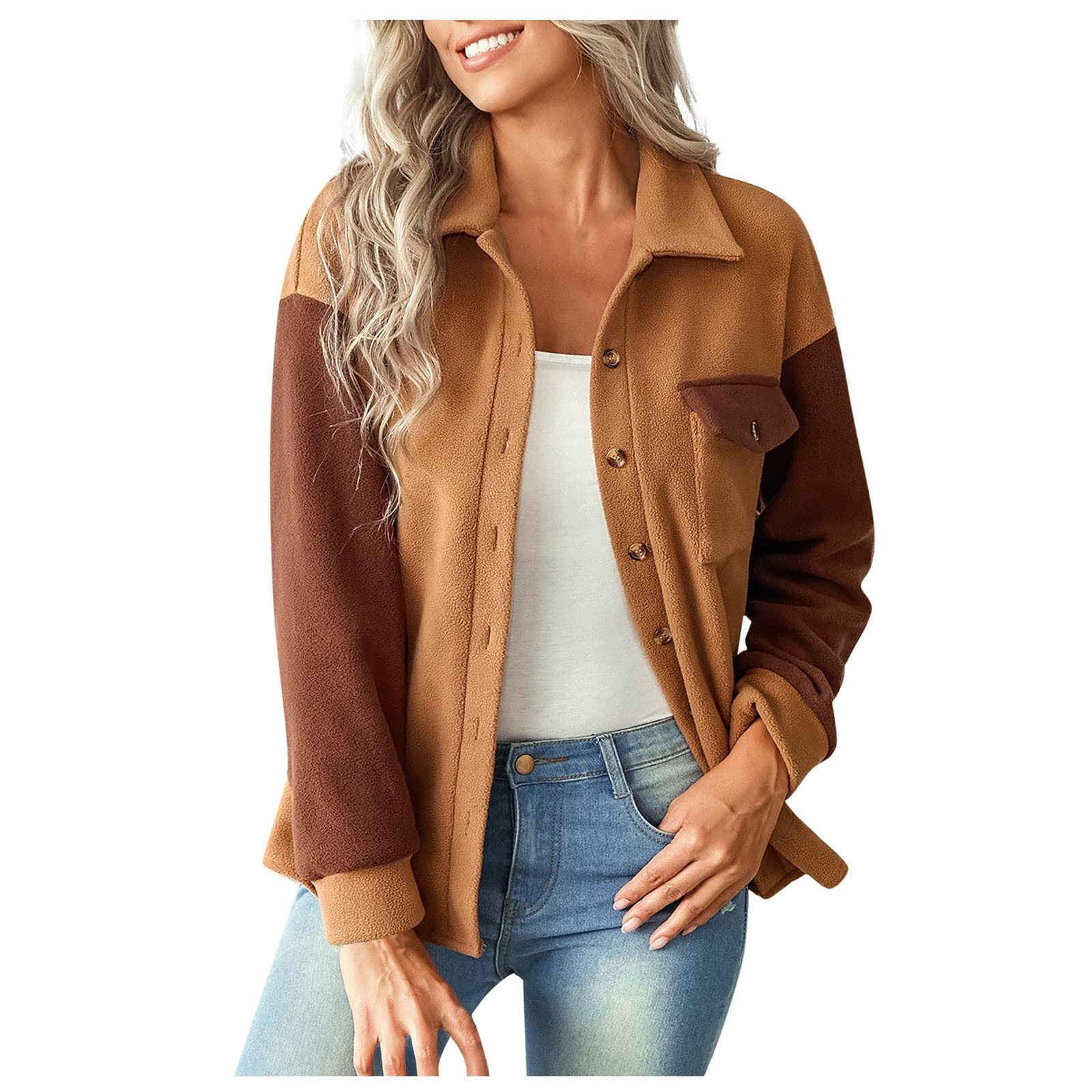 Jackets Autumn Ladies' Deep V Neck Round Classic Ring Polka Dot Relaxed Vintage Retro Long Sleeves Fifth Of May Outerwear Y95