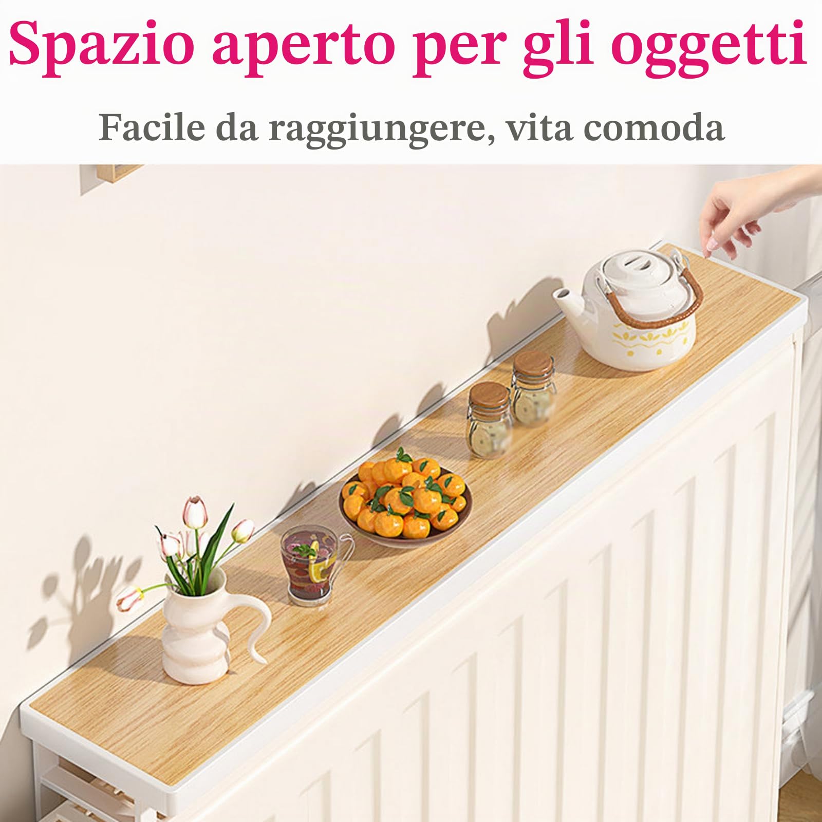 Mensola Sopra Termosifone, Mensola Per Radiatore Senza Foratura, Mensola Da Parete In Stile Moderno, Impermeabile, Per Camera Da Letto