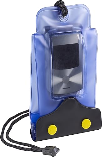 Lewis N. Clark Funda impermeable para teléfono con tapa, Azul traslúcido