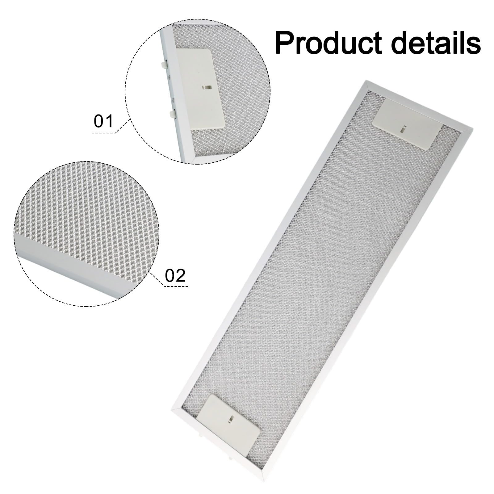 FABULETTA 2 filtros de repuesto para campanas extractoras IAG9SE4 RS6W RSFR8S RS6S 525x162mm Accesorios para Campanas Extractoras Accesorios de Limpieza y Repuesto