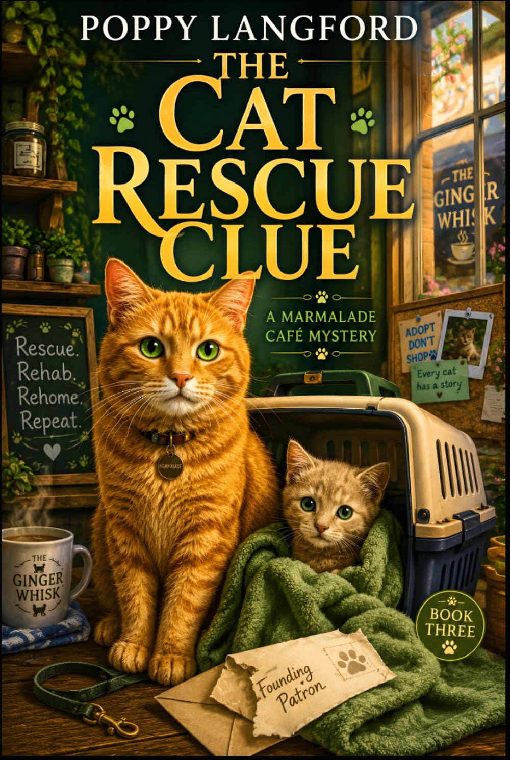 The Cat Rescue Clue: A Cozy Cat Rescue Mystery with an Amateur Sleuth and a Clever Café Cat (The Marmalade Café Mysteries)