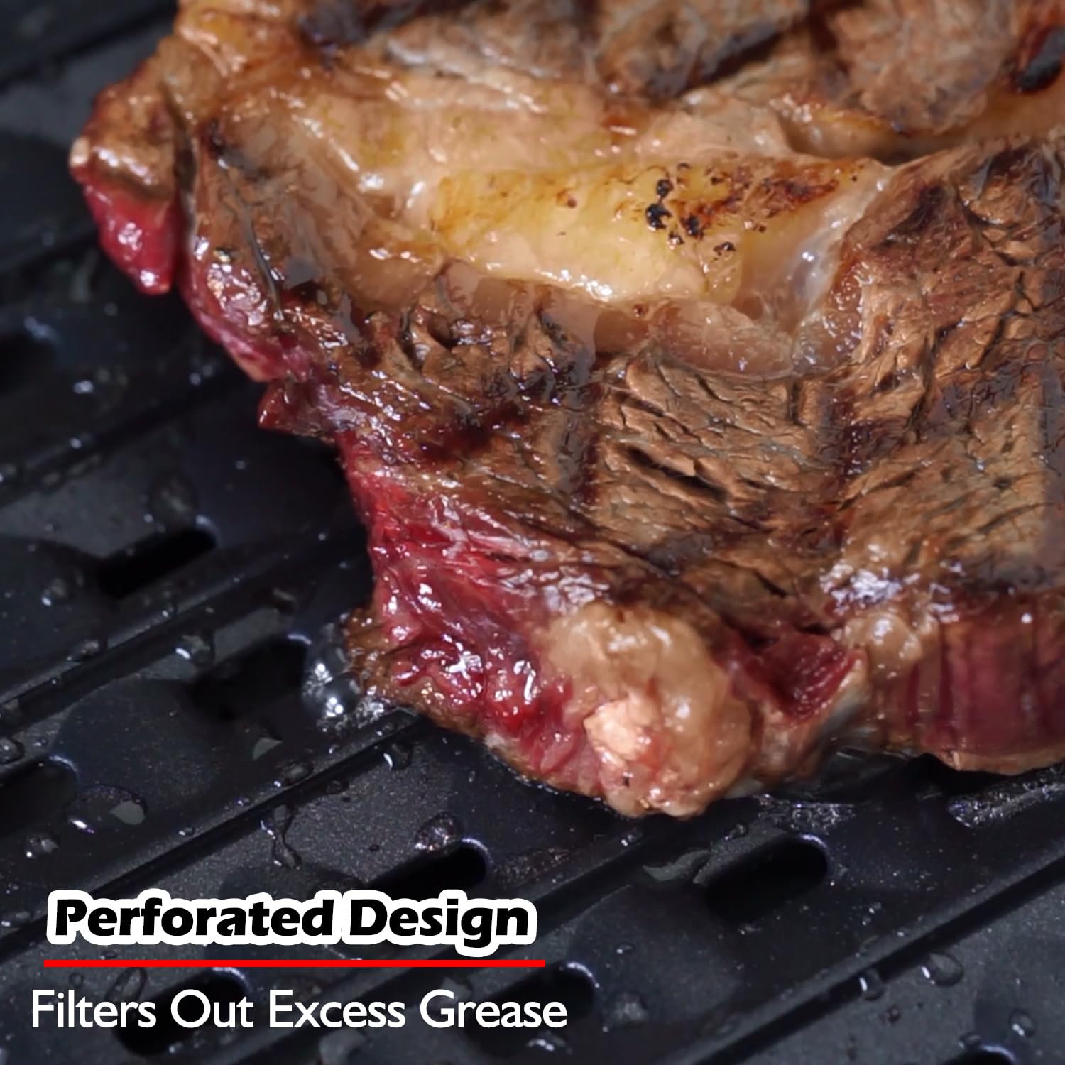 Sartén perforada antiadherente, placa de parrilla superior de estufa, placa de parrilla de aluminio fundido para parrillas eléctricas de interiores/barbacoa al aire libre, apta para 4