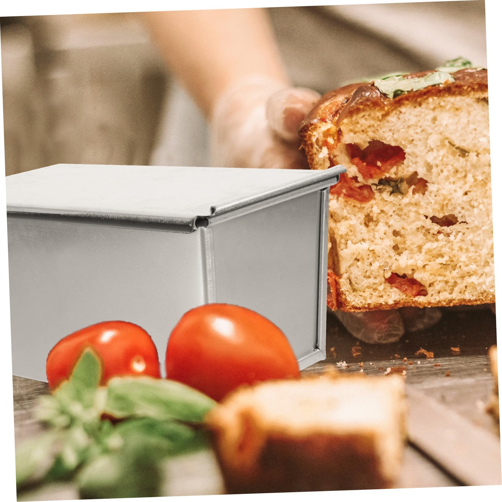 Aluminium Nonstick Toastbrotform mit Deckel Metall Kastenform für Brot Backform mit Großer Kapazität für Toast Hitzebeständig und Langlebig für Familien und Partys