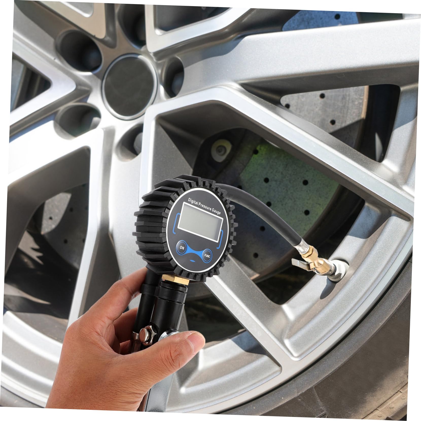 1set Manometro Digitale Per Pneumatici Con Display e Gonfiatore Kit Completo Per Auto Facile Da Usare e Portatile