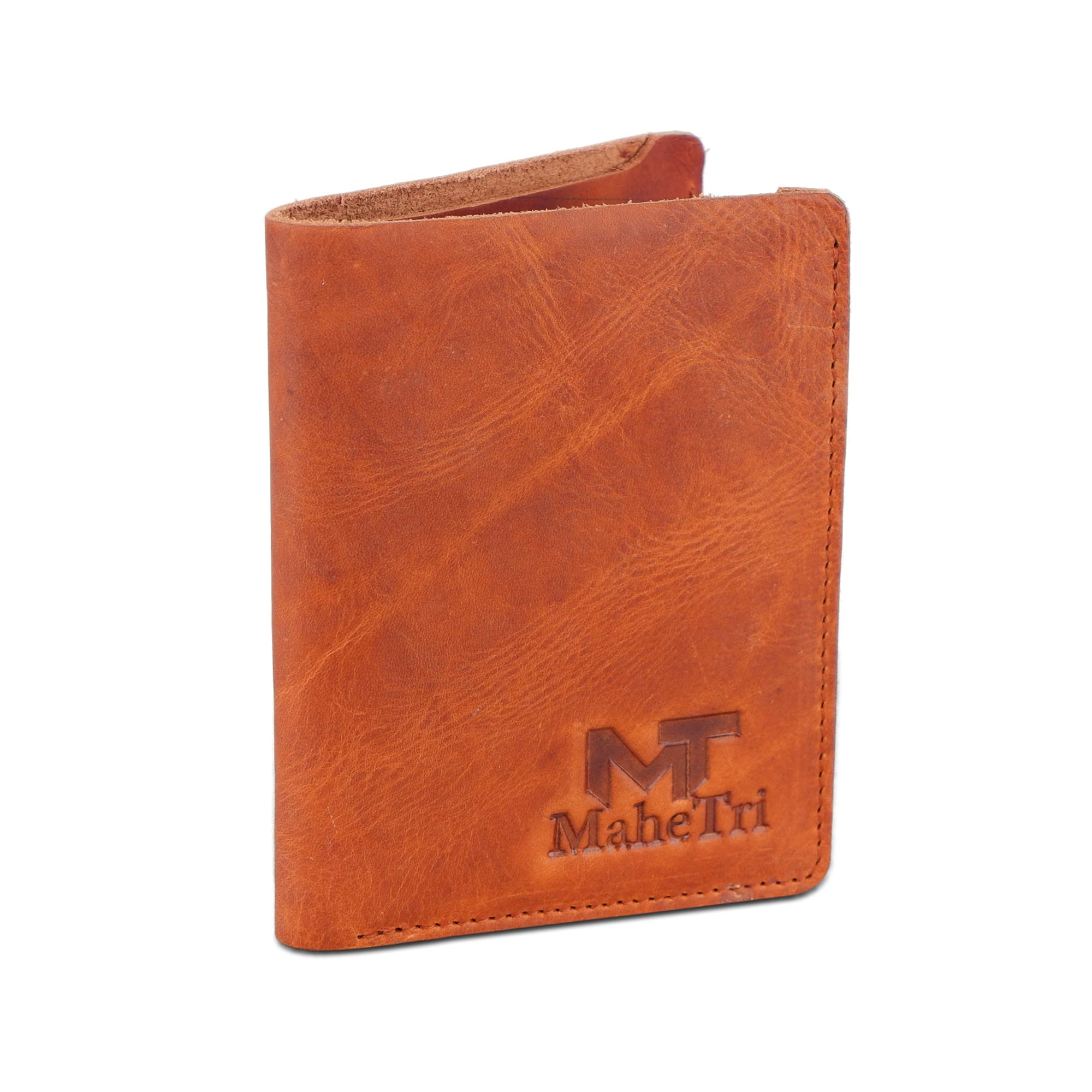 MaheTri Solomon Men's Genuine Leather RFID-Blocking Vertical Slim Bifold Wallet With Multiple Card Slots | Ideal for gifts | Gift for him