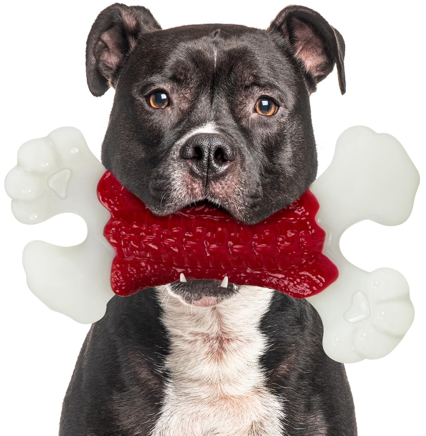 Zinbo Dog Toys for Aggressive Chewers, Dog Toys for Large Dogs, Indestructible Dog Bones for Aggressive Chewers, Tough and Durable Dog Chew Toy, Real Bacon & Beef Flavors (Large, Beef) (Medium, Bacon) — image 1