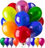 JOWINER 100 Pack 12 Inch Latex Balloons, 10 Assorted Vibrant Colors Bulk for Birthday, Baby Shower, Wedding Parties