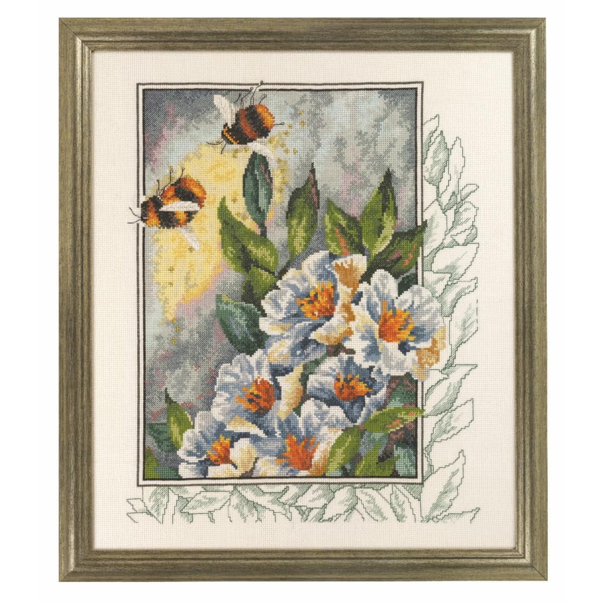 Permin Kit per ricamo a punto croce, motivo bumble/fiori