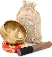 Conjunto de tigelas de canto tibetanas, tigelas cantantes, tigela de som de meditação feita à mão no Nepal, para ioga, meditação, atenção plena, cura e equilíbrio de chakras