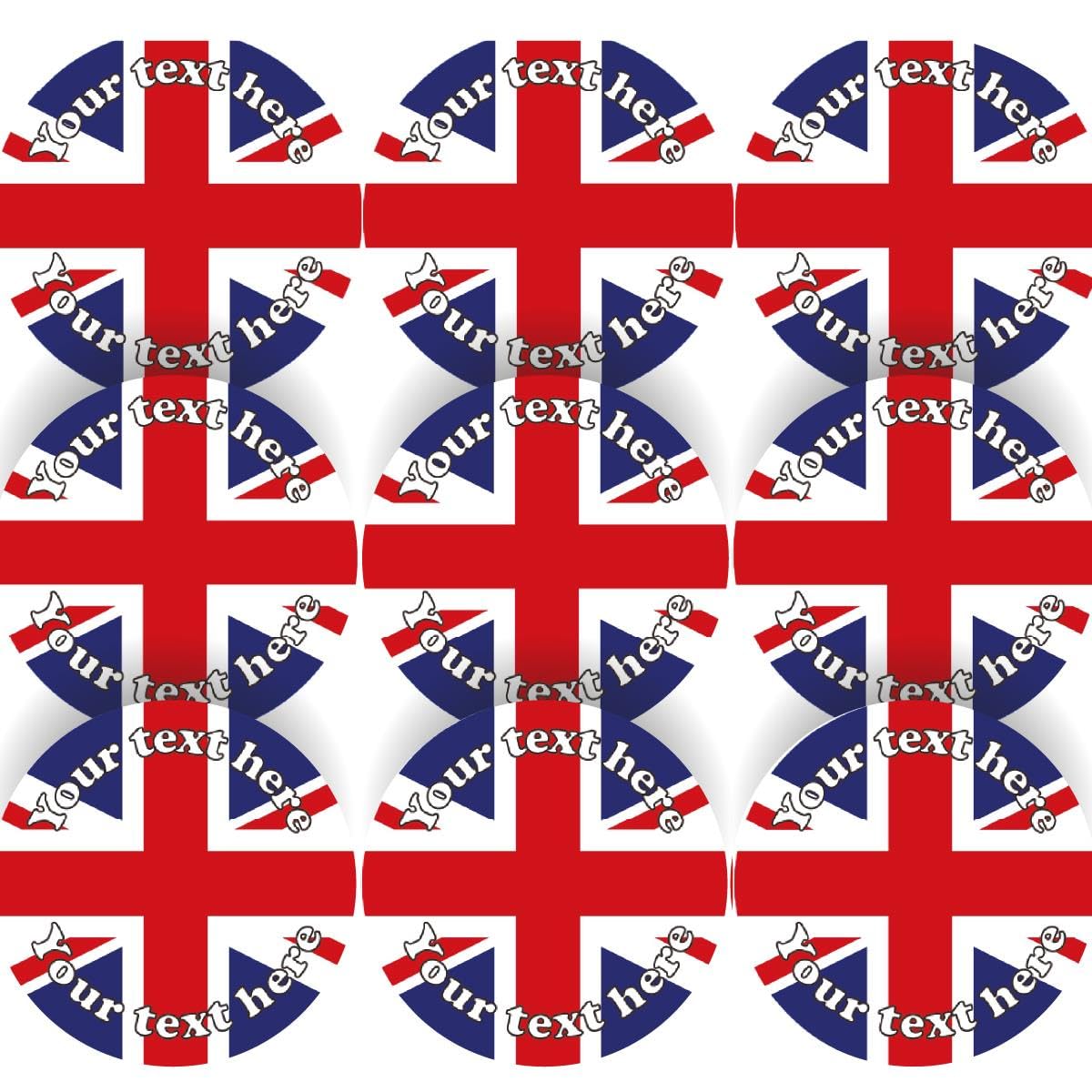 144 Flag of Great Britain Personalised 30mm Stickers Events, History Teachers, Parents, Schools