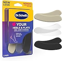 Dr. Scholl's Heel Liner Inserts: Prevent Blisters, Shoe Rubbing & Slipping | Foam & Gel 3-Pack for Too-Big Shoes