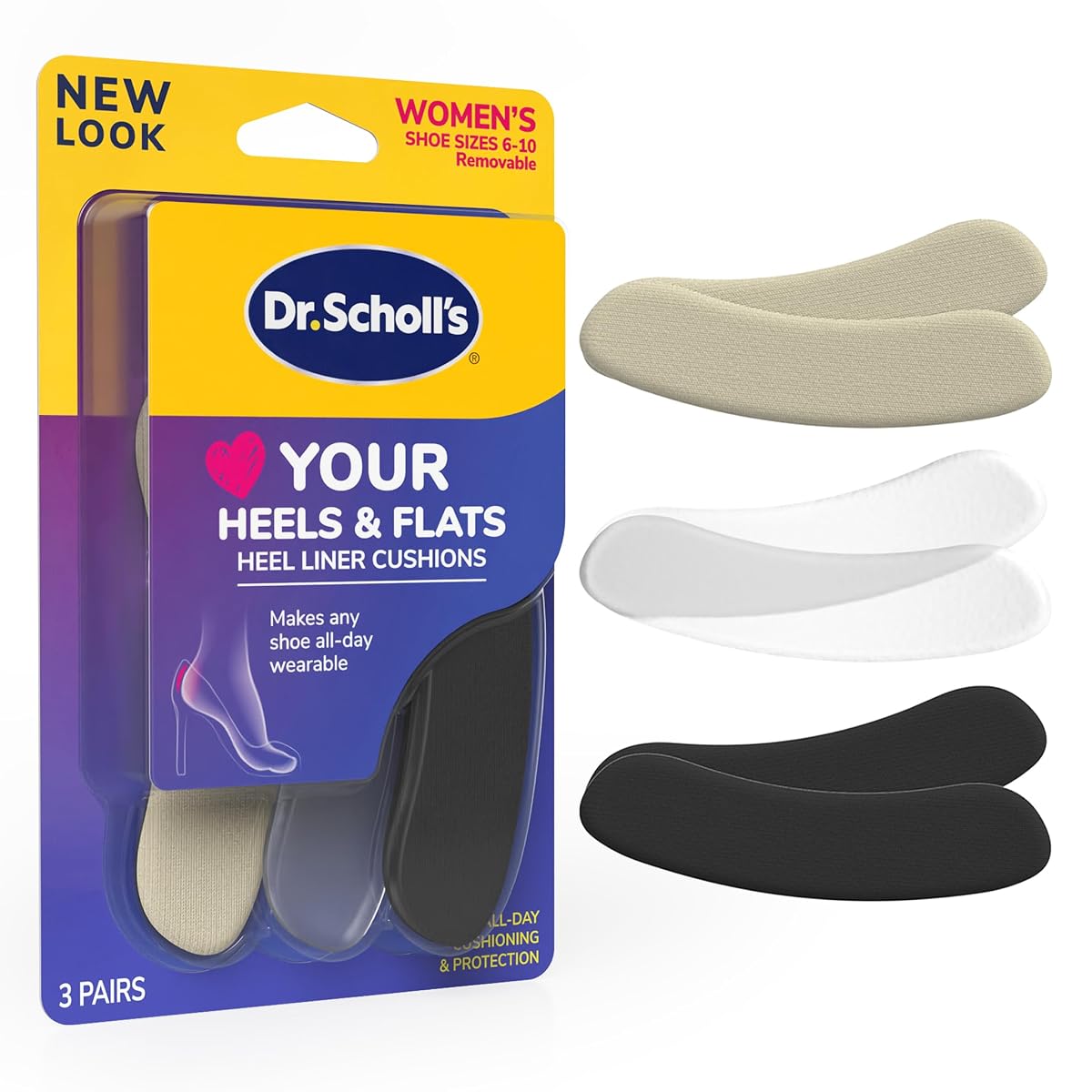 Dr. Scholl's Heel Liners Variety Pack, Helps Prevent Uncomfortable Shoe Rubbing