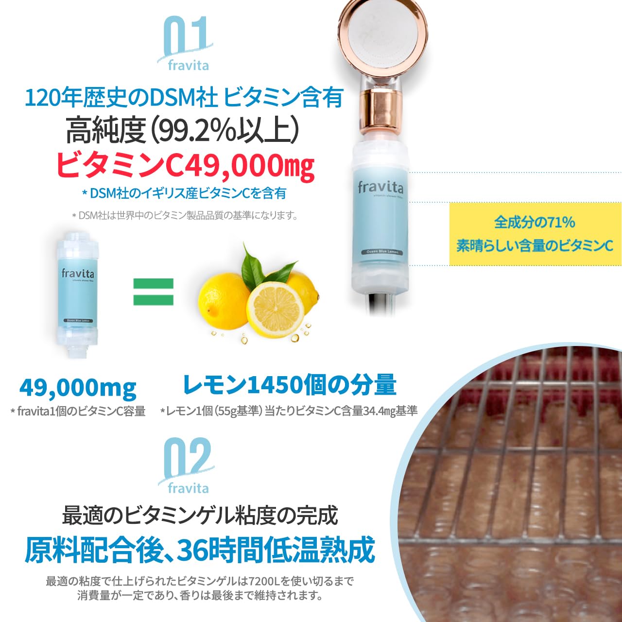 Amazon.co.jp: 【fravita 】ビタミンシャワーフィルター シャワー