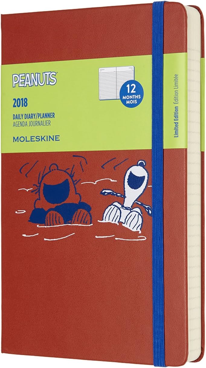 2018 Moleskine Peanuts Limited Edition Red Large Daily Diary 12 Months