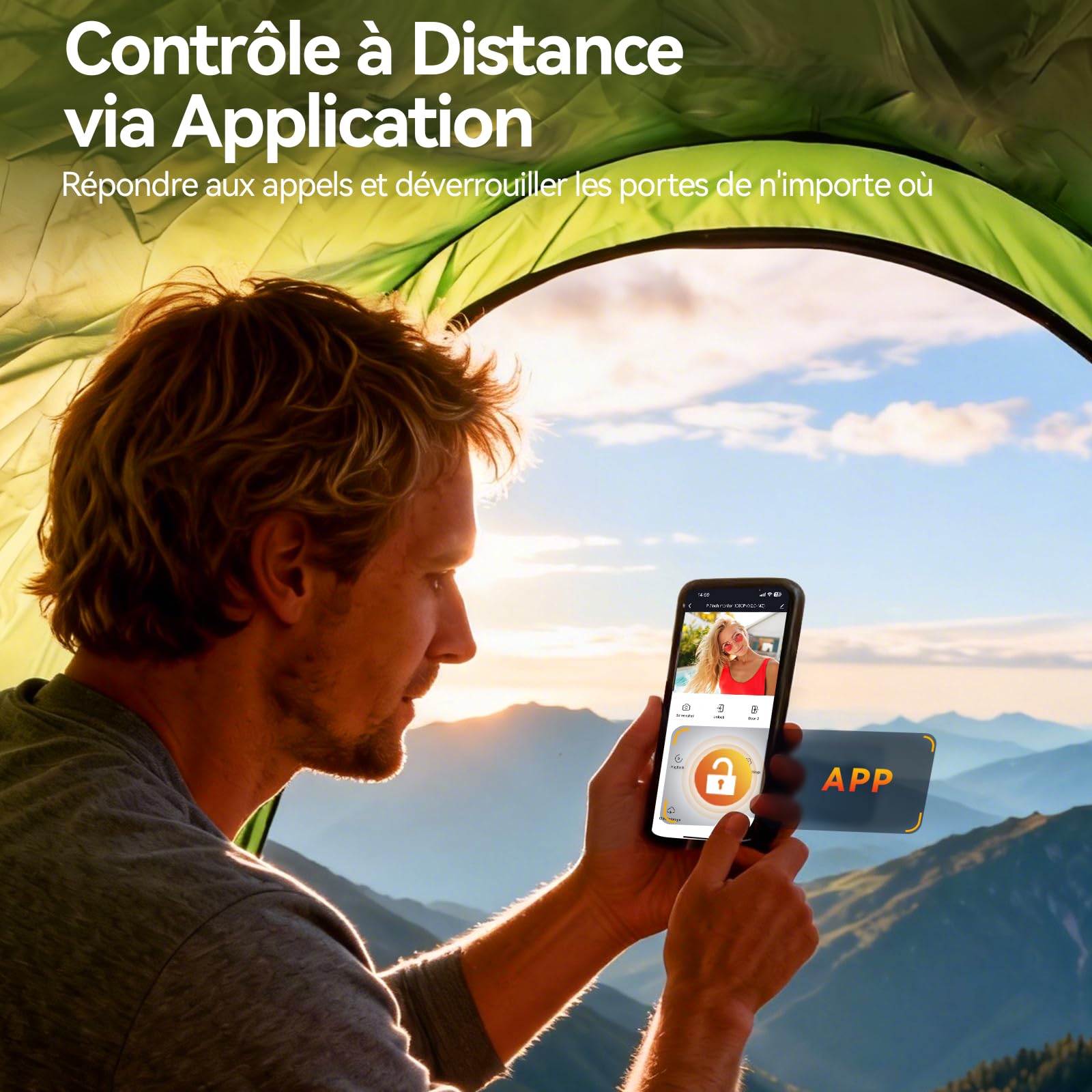 TMEZON Visiophone Connecté Filaire 2 Fils Y70,Interphone Vidéo WiFi avec Écran Tactile IP,Sonnette vidéo avec Caméra Vision Nocturne,Déverrouillage APP à Distance,Badges RFID,Detection Humaine