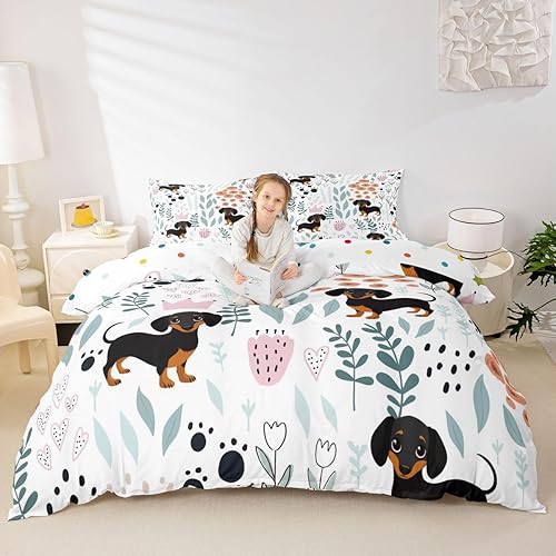 Vista 110 de Erosebridal Funda de edredón de zorro kawaii, juego de ropa de cama de zorro de dibujos animados, funda de edredón con 2 fundas de almohada para Fox