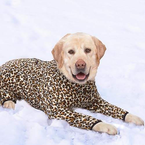 Miniatura 7 de Abrigos cálidos de invierno para perros, forro polar de 4 patas para perros grandes y medianos, abrigo de clima frío para perro, abrigo de cuerpo