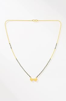 Malabar Gold & Diamonds Yellow Gold Mangalsutra for Women 22k | Gold Mangalsutra 22kt (916) BIS Hallmark Original Gold for Birthday Anniversary & Diwali Gift | Short Mangalsutra for Women Gold