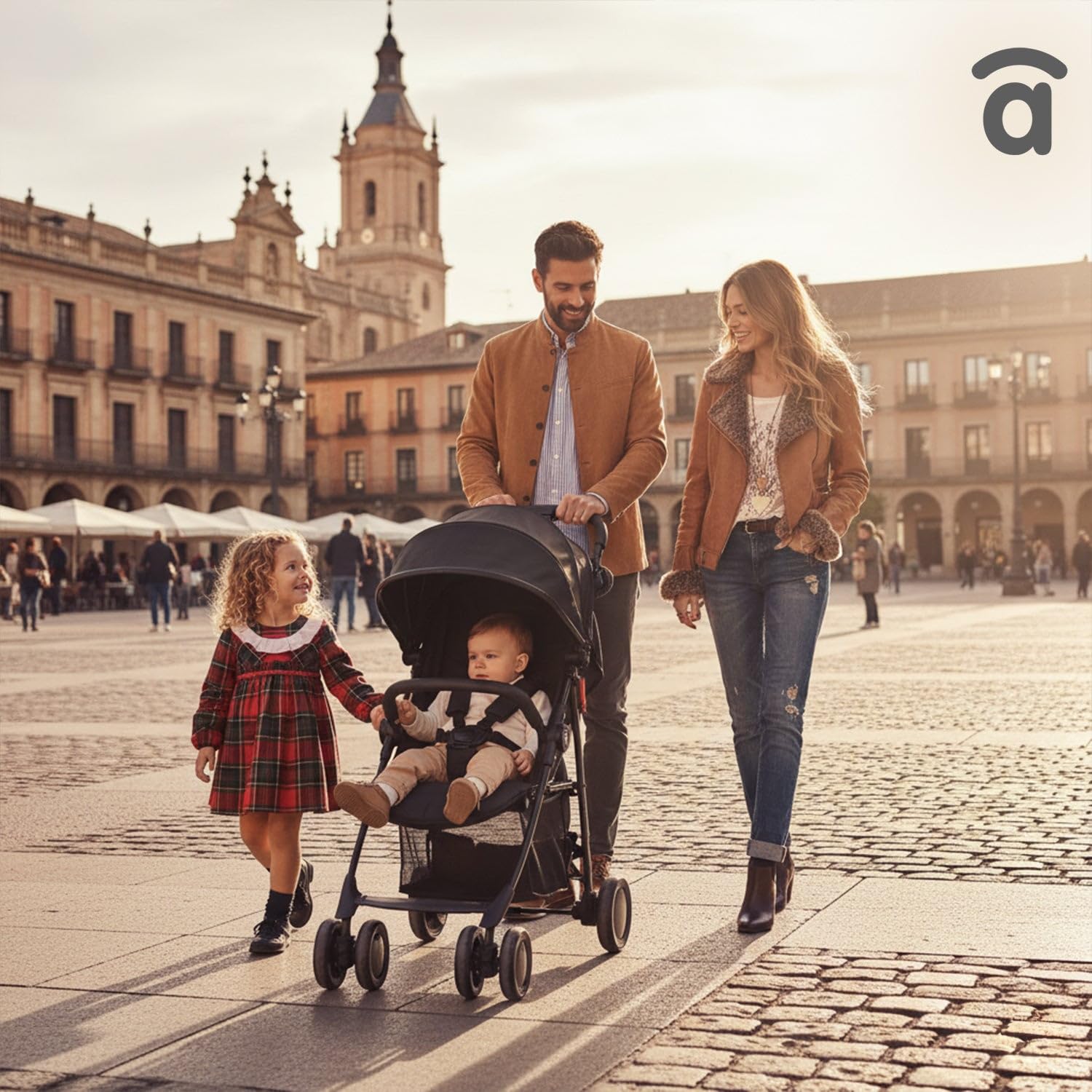 Silla de Paseo Ligera y Compacta para Bebé desde Nacimiento, Carrito Bebé Ultraligero 5,5 kg con Respaldo Reclinable, Capota Extensible, Arnés 5 Puntos y Suspensión – Asalvo NOVA Negro