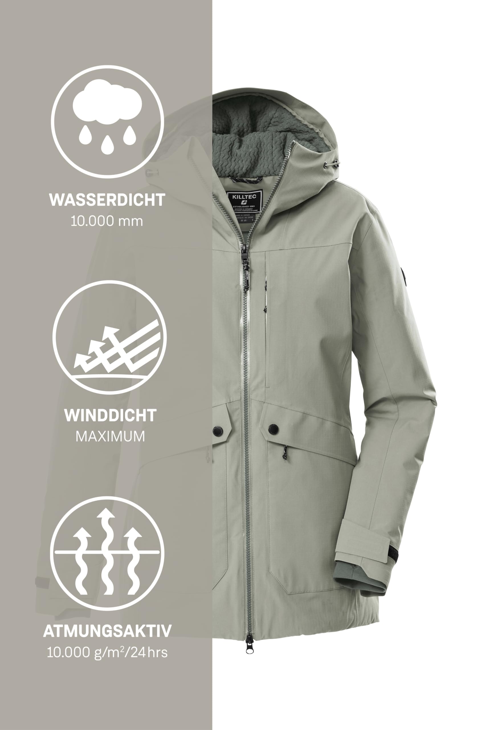 Killtec Kow 16 Wmn Prk Parka outdoor/parka funzionale con cappuccio Donna