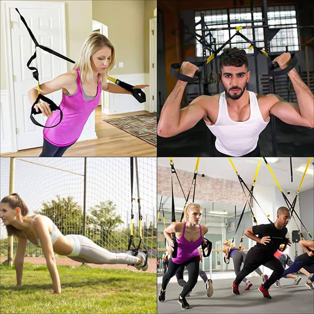 Trade Shop - Cinghie per Allenamento in Sospensione P4 Carico 500kg Ancoraggio Porta Fitness