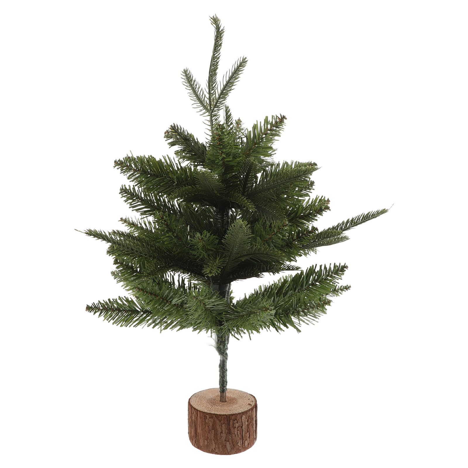 5 Stück Künstlicher Tischweihnachtsbaum 45cm mit Holzsockel für
