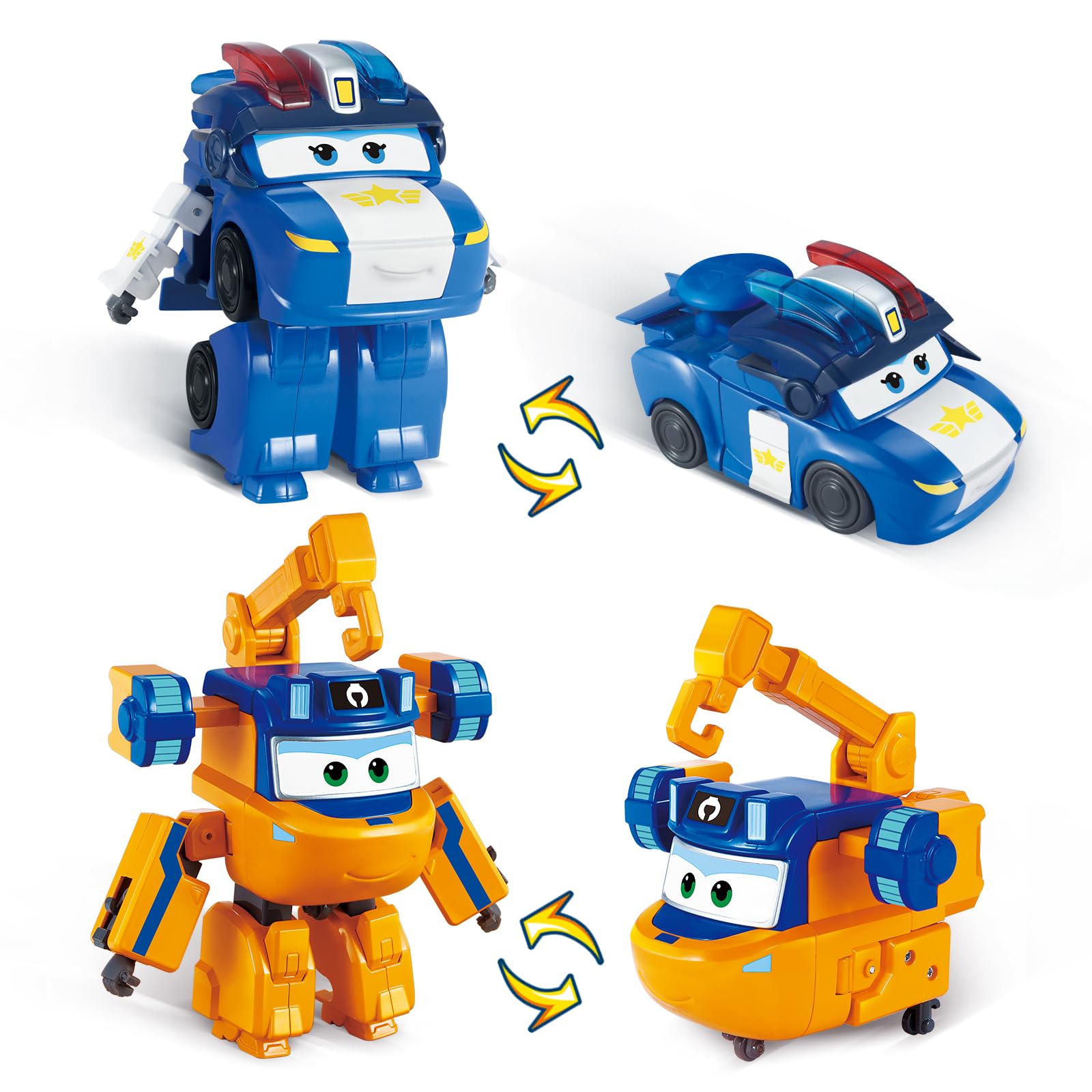 Juguetes Transformables Super Wings Tiki & Taki - 2 Figuras En 1, Robot Y Avión, Para Niños 3+ Años
