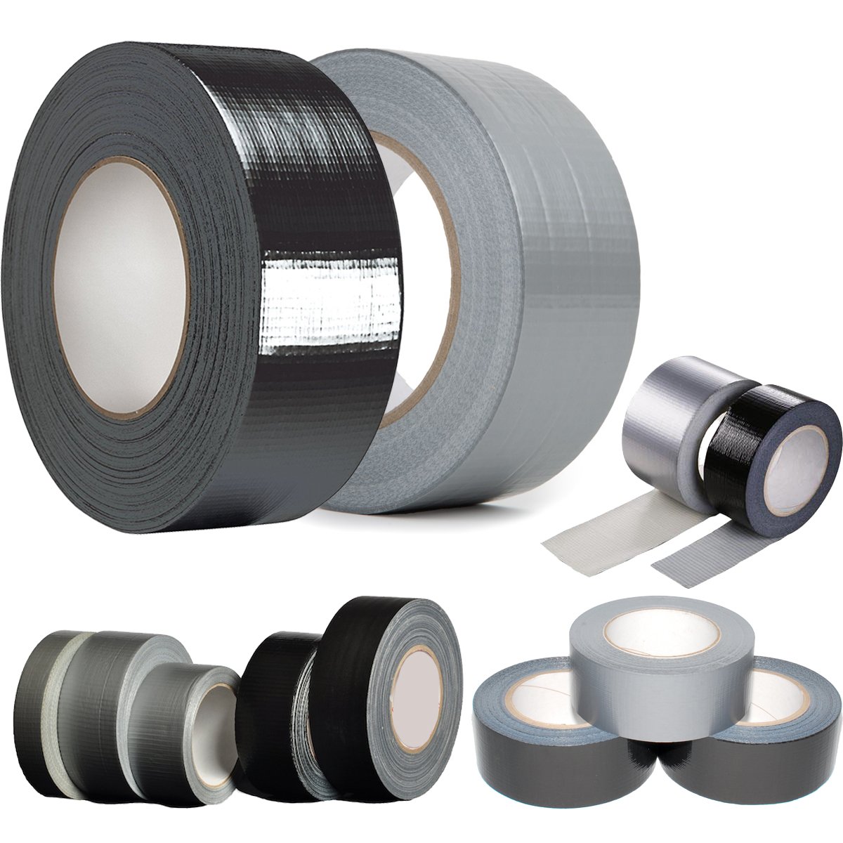 Max Solutions 50MM x 50M Duct Tape for Parcels and Boxes Heavy Duty Box Packing Tape Provides a Strong, Secure and Sticky Seal for your Boxes (Black Gaffa Duct Tape, 6)
