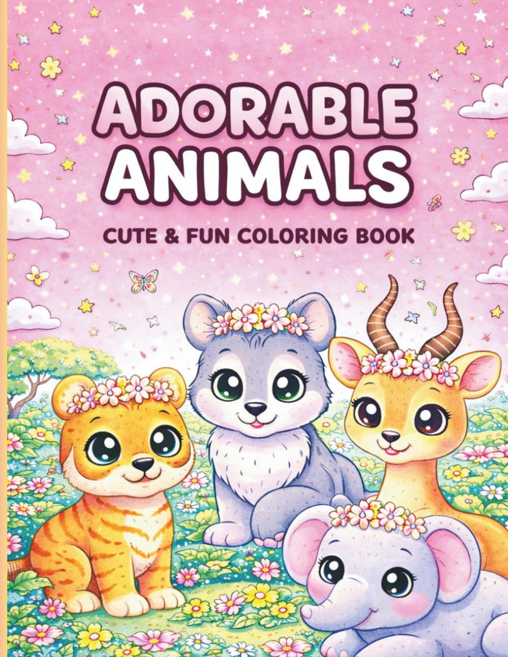 Cozy Creatures Coloring Book for Adults & Teens: Super Cute Animals, Simple Pages for Relaxation and Calm