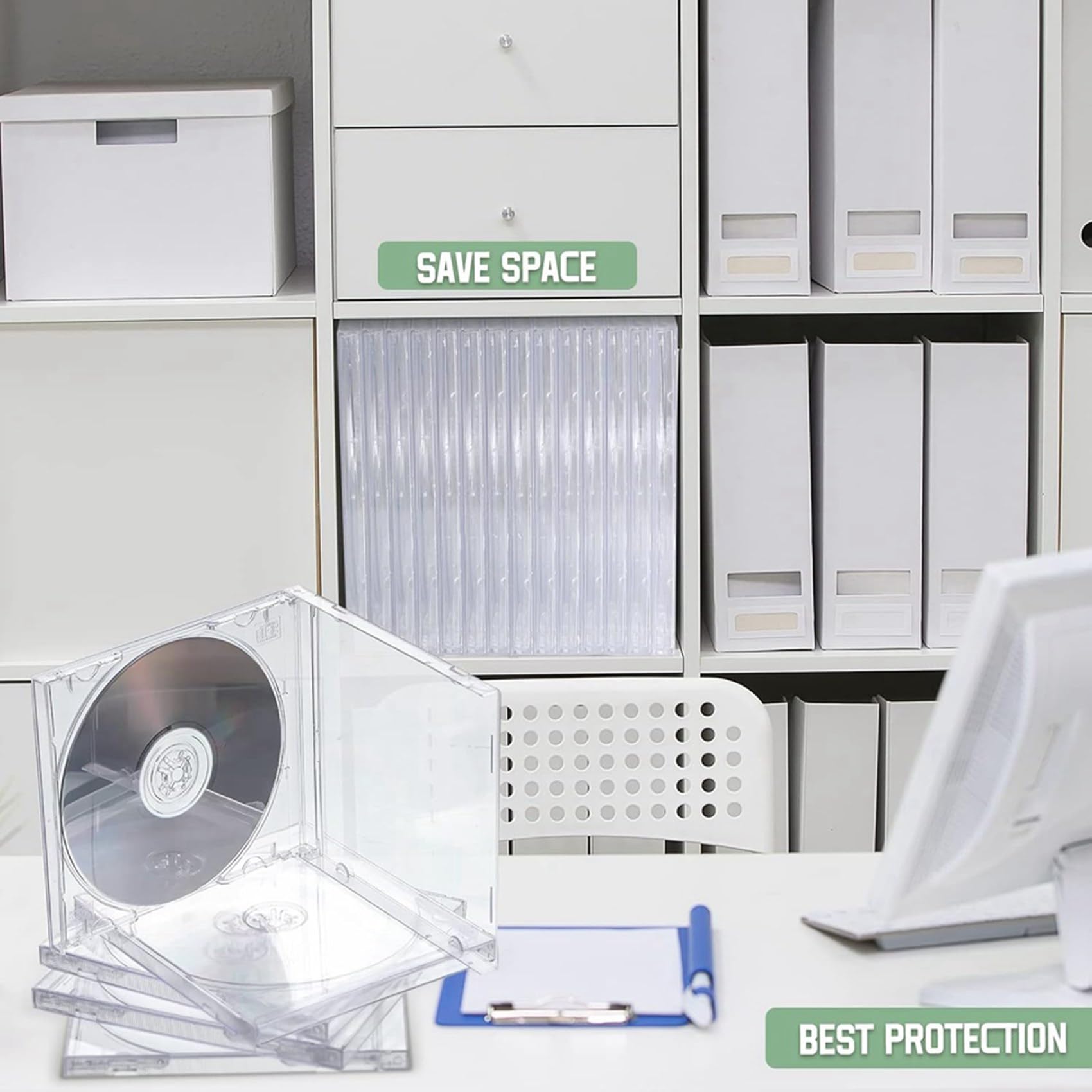 50 Pezzi da 10,4 mm CD Jewel Cases Standard Singolo Trasparente CD Dvd Cover Protettiva di Ricambio