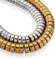 Vista 8 de Craftdady 5 hebras de cuentas de hematita sintética de disco Heishi negro de 0.236 pulgadas (0.236 in), cuentas metálicas planas y redondas