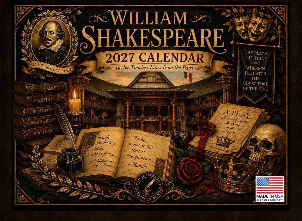 Shakespeare Quotes Calendar 2027 Monthly Wall Calender 12 Month โ image 1