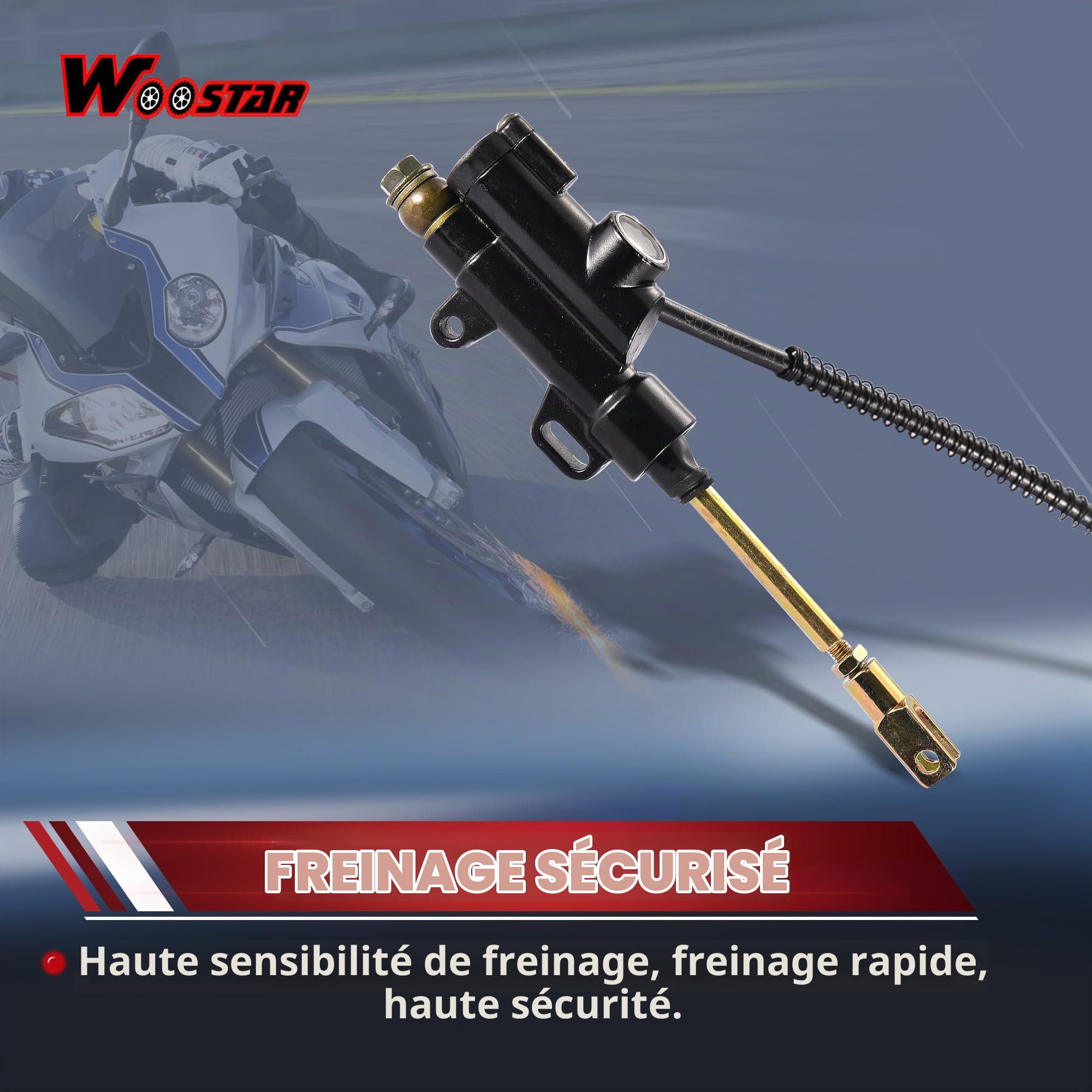 WOOSTAR Arrière Maître-Cylindre de Frein Étrier Assemblée Remplacement pour SSR 125cc 110cc Pit Dirt Bike Chinois Scooter