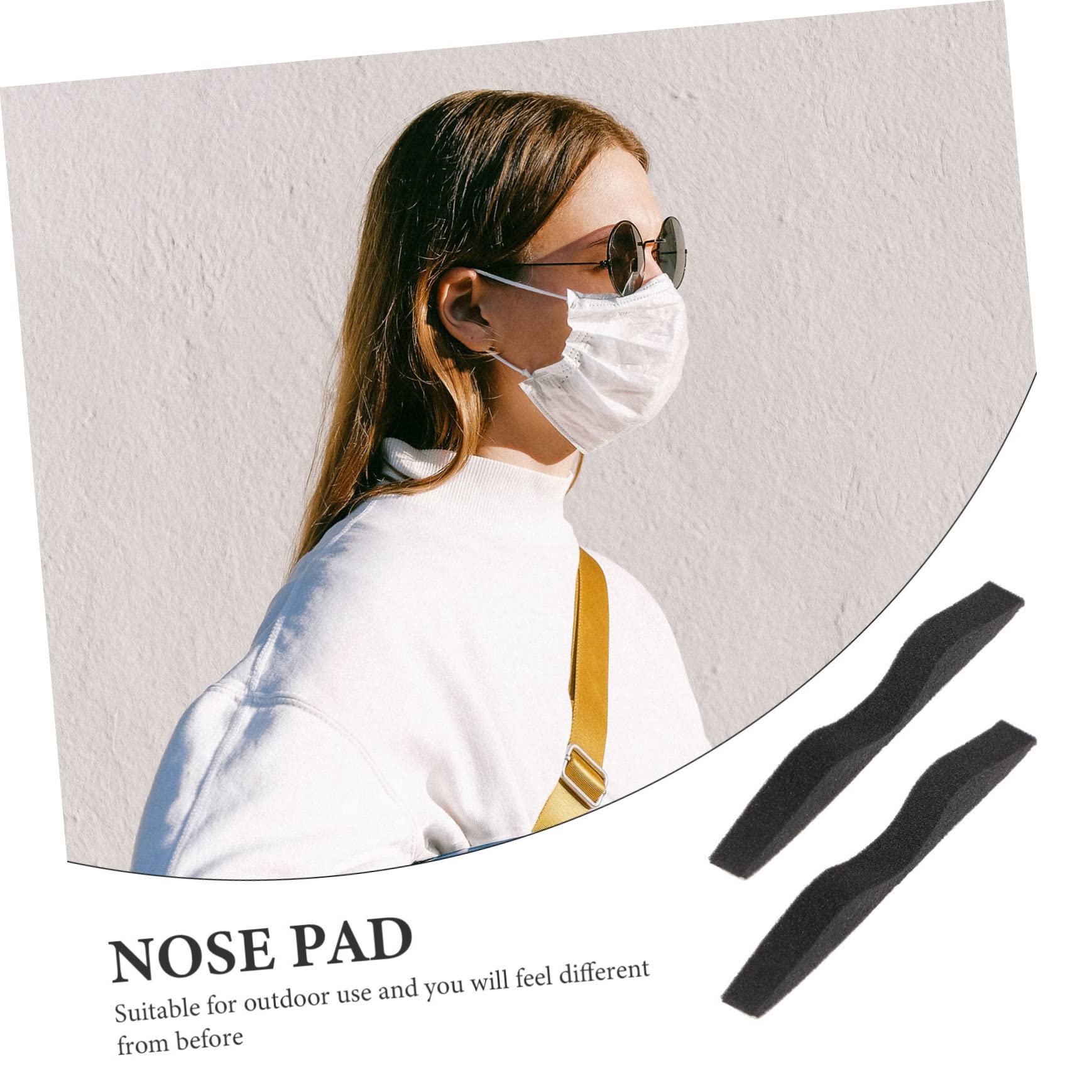 4 Pièces 1 Pont De Nez Éponge Masque Accessoires De Masque Bande De Pont De Nez Lunettes Anti-Buée Bande De Auto-Adhésive Plaquettes De Nez À Mémoire Coussin