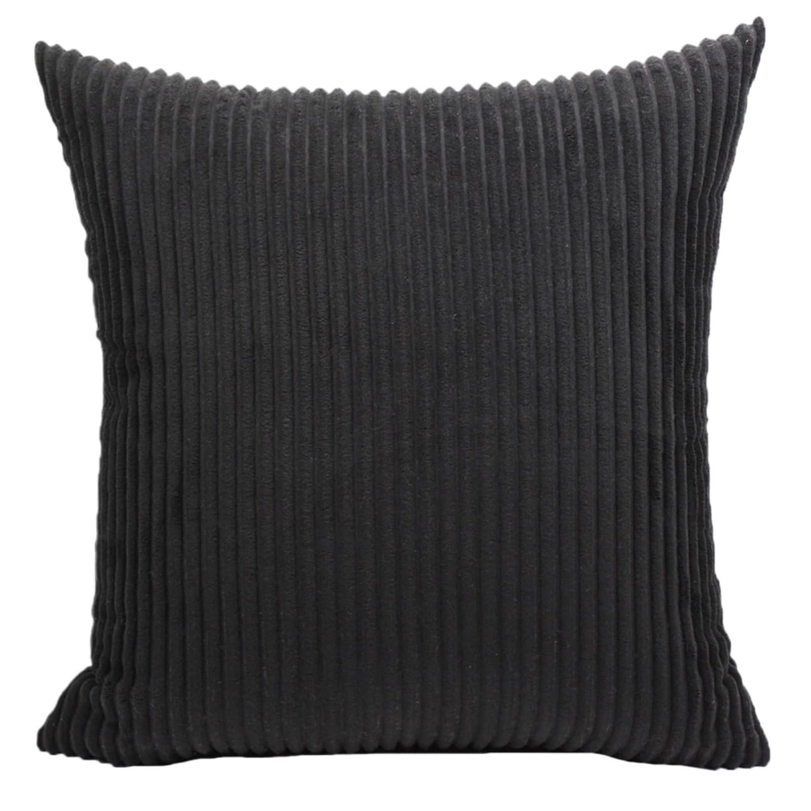 BFLCWSTD Cushion Covers Corduroy Striped Cushion Cover Suitable For Sofa Chair Car Pillow(Black,50x70cm)