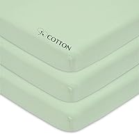 Vista 1 de Sábanas para porta-cunas de American Baby Company, 100% algodón, punto jersey