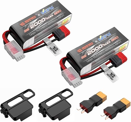 sea jump 2 unids 3S 11.1 V 25C 2000 mAh batería con T enchufe para MJX H16E H16P H16PL H16BM H16DR H16GT 14301 JC16EP M161 RC control remoto coche