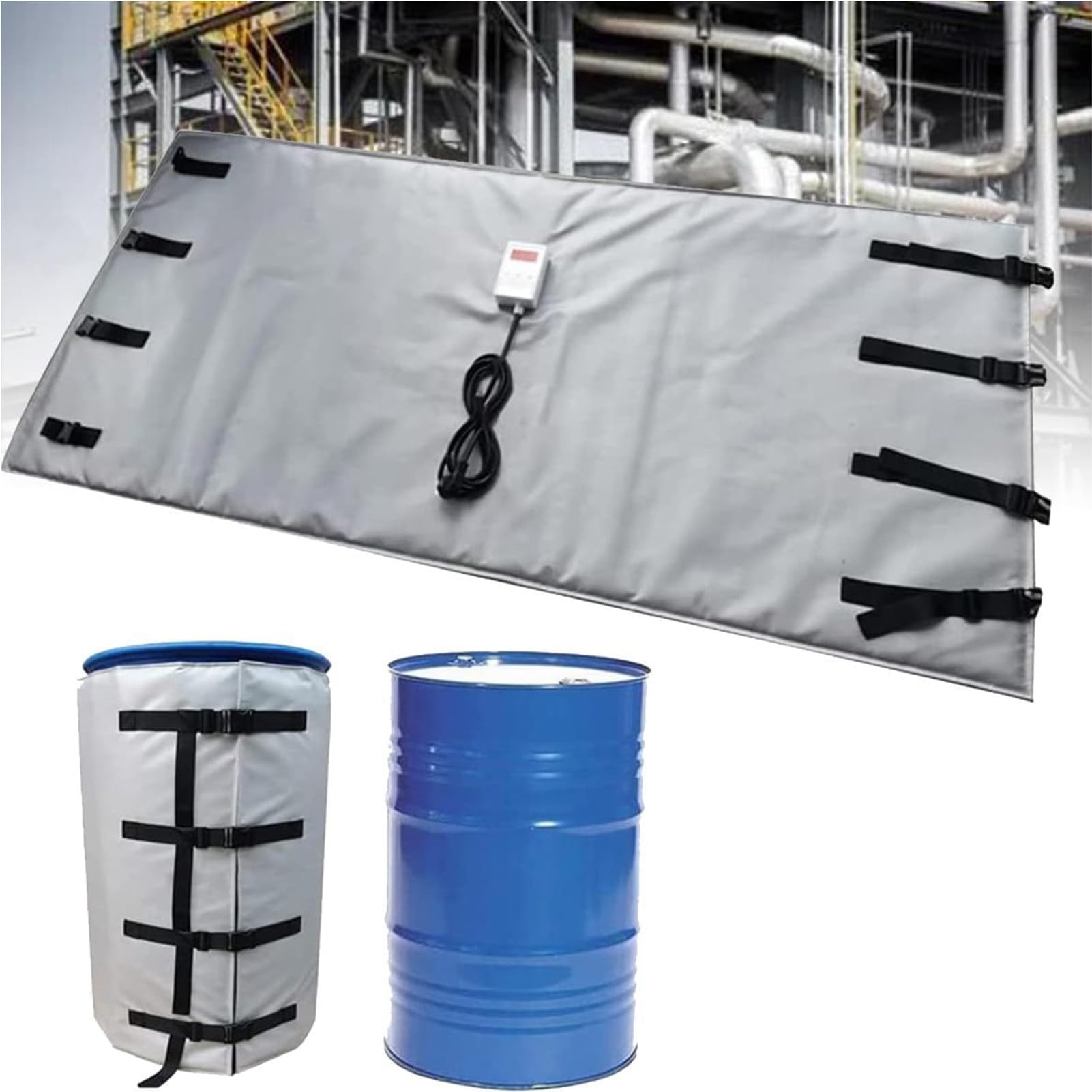 Riscaldatore per fusti di petrolio Riscaldatore in silicone resistente all'acqua Riscaldatore per fusti di petrolio fai-da-te Riscaldatore a fascia per barili Riscaldatore per secchio con riscaldato