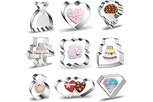 9-Piece Wedding Cookie Cutters Shapes Set