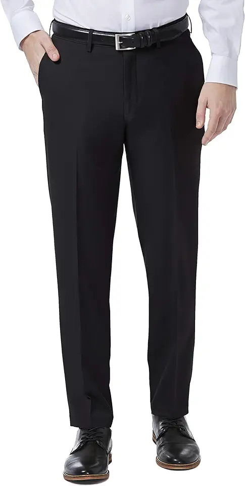 Haggar Men's Premium Comfort Dress Slim Fit Flat Front Pant