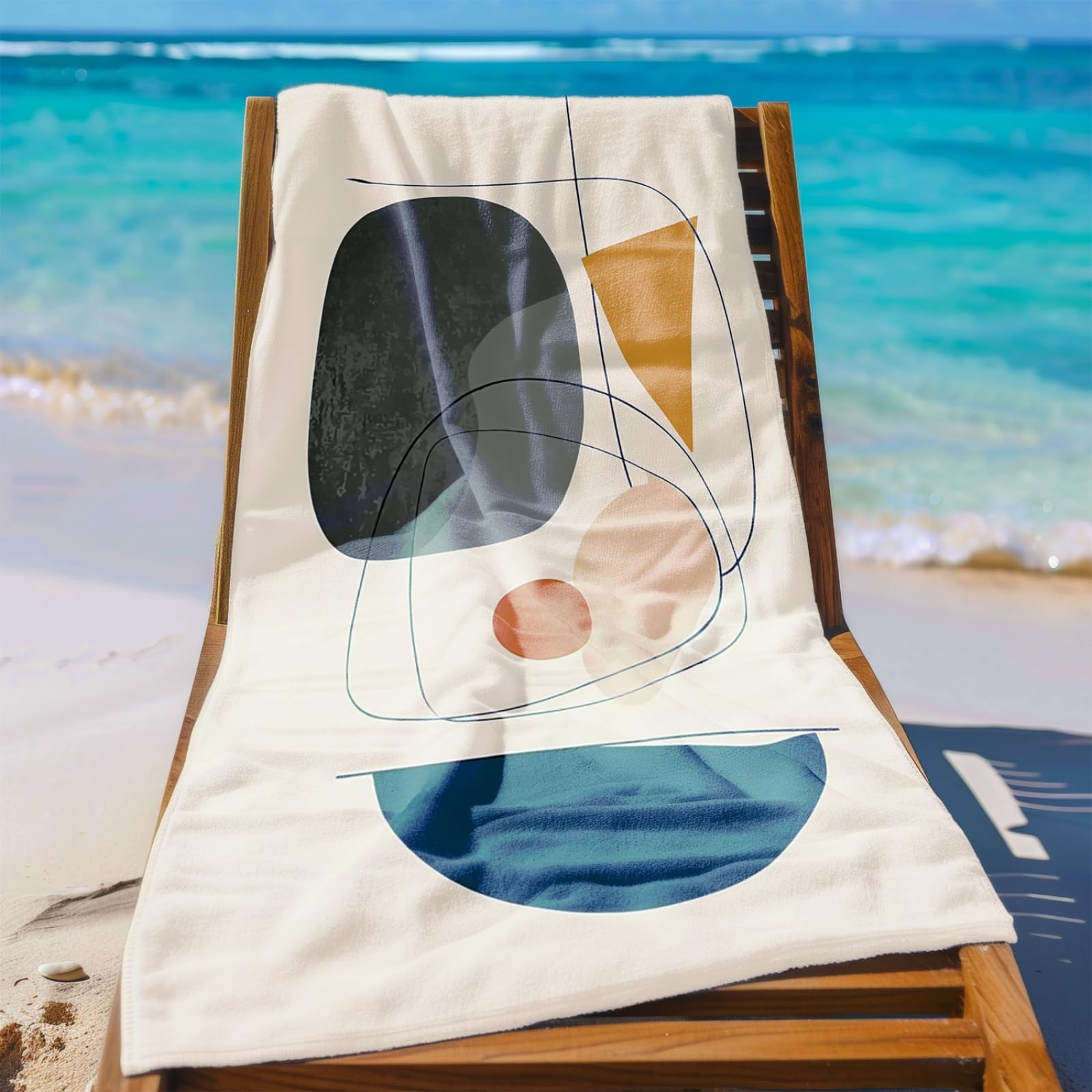 Générique Serviette de Plage 90X180 Noir Jaune