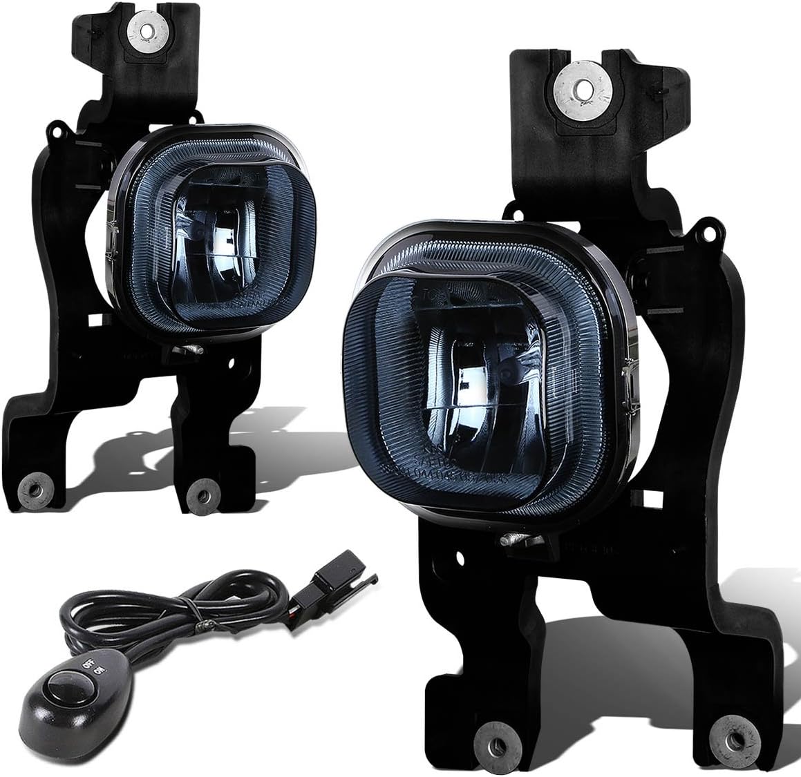 DNA MOTORING FL-T031-SM Front Bumper Fog Light With Switch Driver & Passenger Side Enhance visibility [Compatible with 08-10 Ford F250/ F350/ F450/ F550 SD]