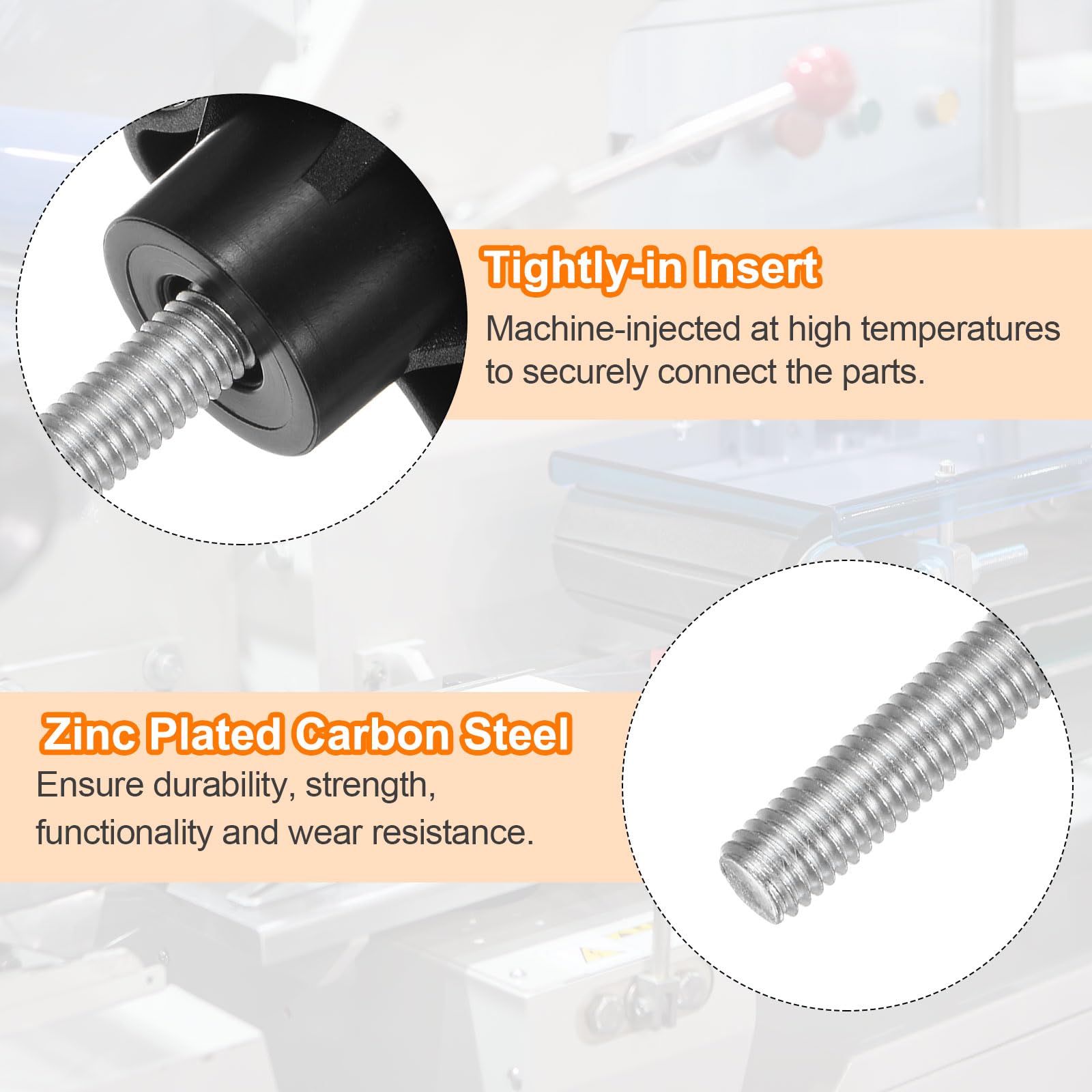 Sourcing Map Lot De 6 Boutons De Serrage En Forme D'étoile M6