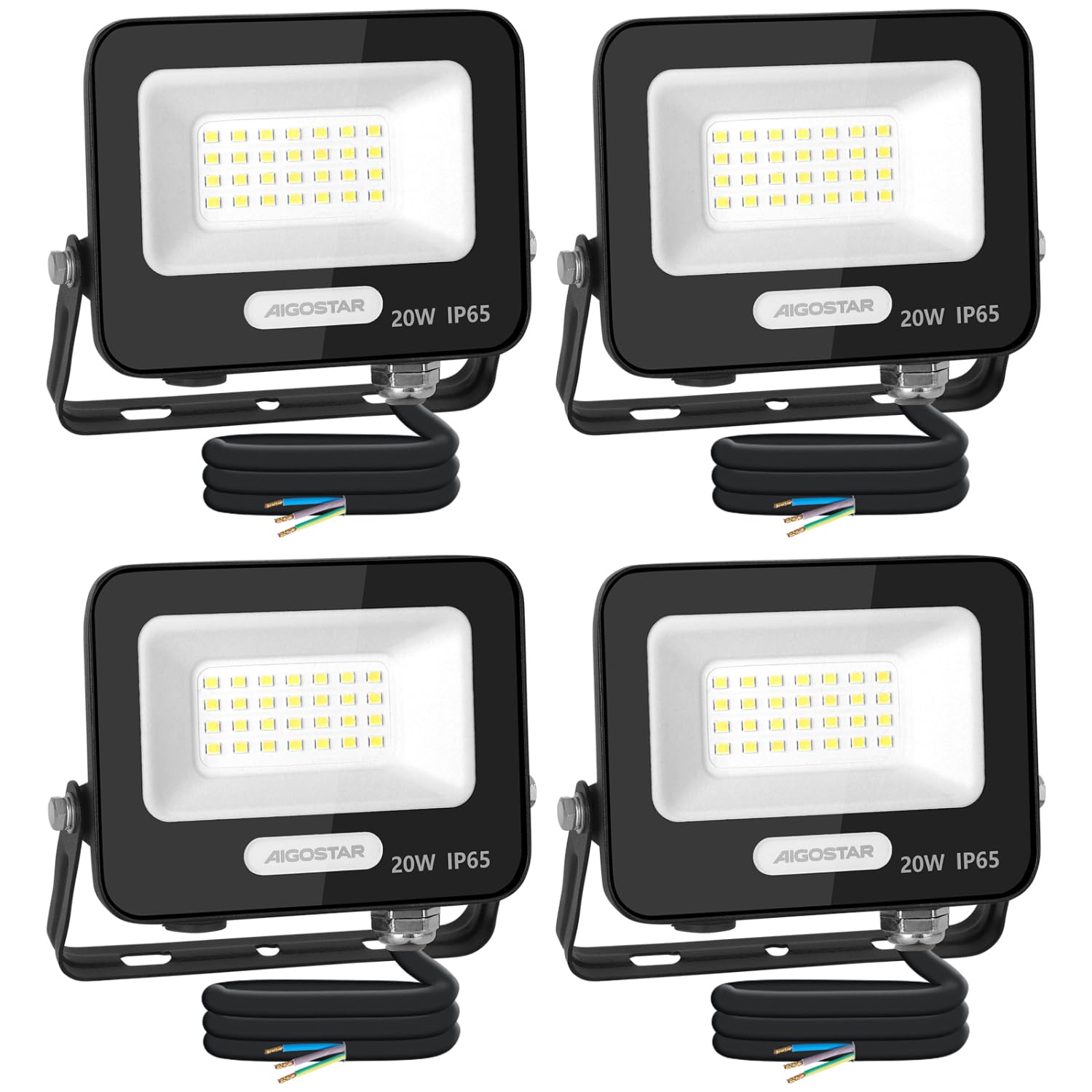 Aigostar Foco LED Exterior 50w 4500LM, Focos Proyectore LED Exterior Impermeable IP65, 84 LEDs, 6500K Blanco Frío para Garaje,Jardín,Patio,Parque. 2 Piezas — view 12