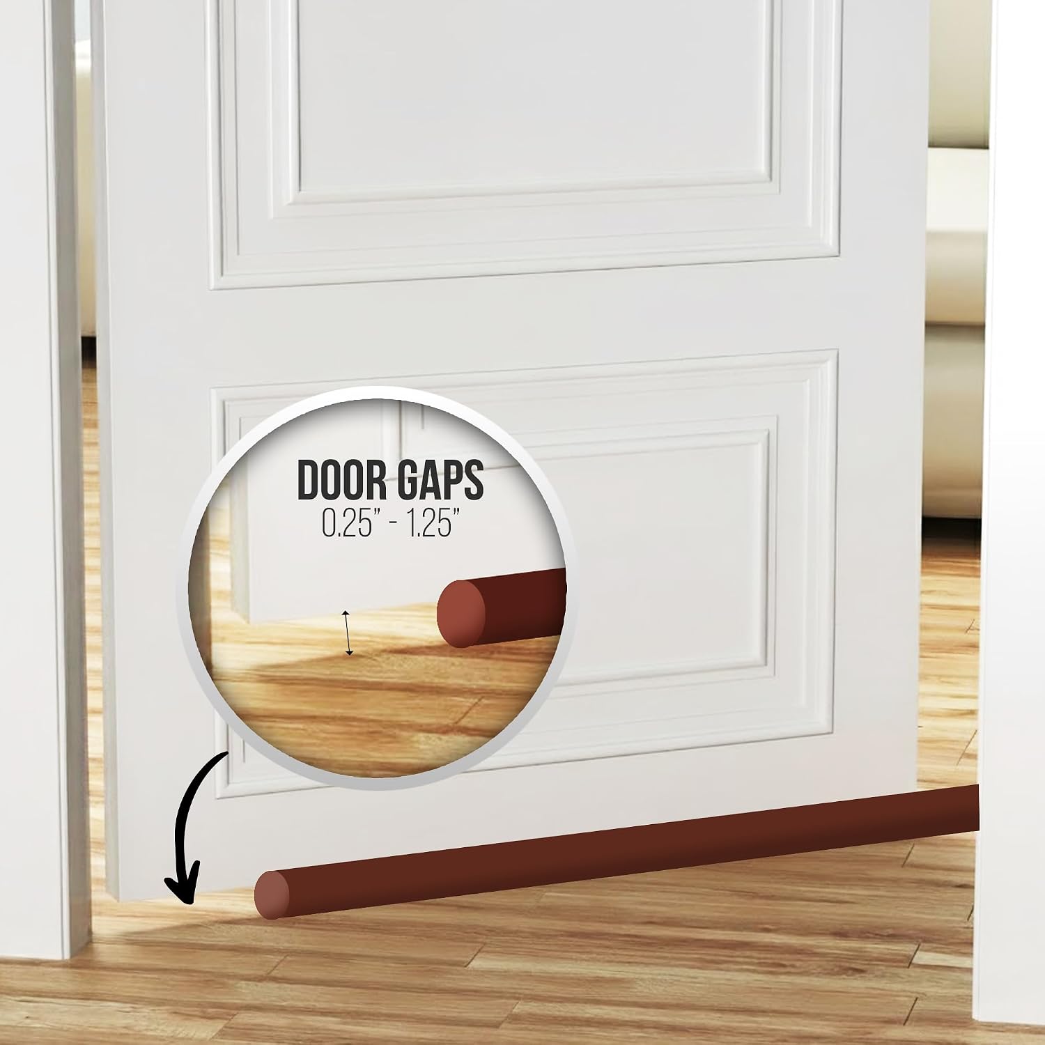 Arrowzoom Door Draft Stopper 36.6x4x1 in Gray AZ1260